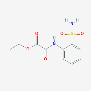 molecular formula C10H12N2O5S B1658149 Acetic acid, [[2-(aminosulfonyl)phenyl]amino]oxo-, ethyl ester CAS No. 59794-92-2