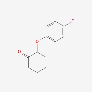 molecular formula C12H13FO2 B1658150 2-(4-Fluorophenoxy)cyclohexan-1-one CAS No. 59798-93-5