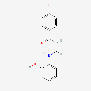 (Z)-1-(4-fluorophenyl)-3-(2-hydroxyanilino)prop-2-en-1-one
