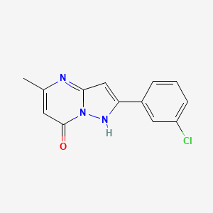 molecular formula C13H10ClN3O B1658173 2-(3-Chloro-phenyl)-5-methyl-pyrazolo[1,5-a]pyrimidin-7-ol CAS No. 5992-54-1