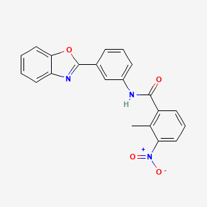 N-[3-(1,3-benzoxazol-2-yl)phenyl]-2-methyl-3-nitrobenzamide