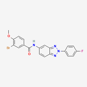 3-bromo-N-[2-(4-fluorophenyl)benzotriazol-5-yl]-4-methoxybenzamide
