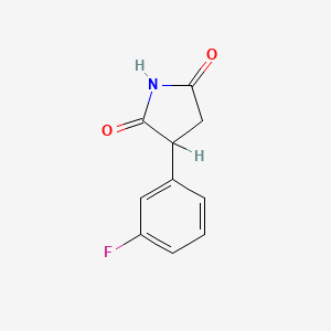 molecular formula C10H8FNO2 B1658204 2-(m-Fluorophenyl)succinimide CAS No. 60050-32-0