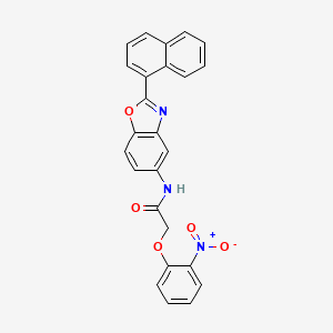 N-[2-(Naphthalen-1-yl)-1,3-benzoxazol-5-yl]-2-(2-nitrophenoxy)acetamide