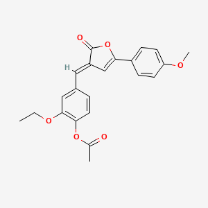 [2-ethoxy-4-[(E)-[5-(4-methoxyphenyl)-2-oxofuran-3-ylidene]methyl]phenyl] acetate