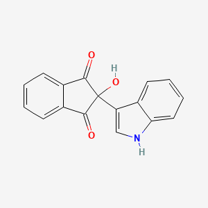 molecular formula C17H11NO3 B1658219 1H-Indene-1,3(2H)-dione, 2-hydroxy-2-(1H-indol-3-yl)- CAS No. 60117-49-9