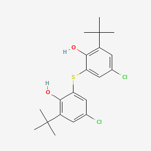 molecular formula C20H24Cl2O2S B1658220 Phenol, 2,2'-thiobis(6-tert-butyl-4-chloro- CAS No. 6012-78-8