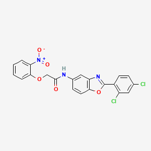 N-[2-(2,4-dichlorophenyl)-1,3-benzoxazol-5-yl]-2-(2-nitrophenoxy)acetamide