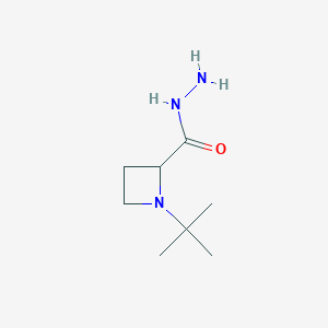 molecular formula C8H17N3O B1658228 1-Tert-butylazetidine-2-carbohydrazide CAS No. 60169-34-8