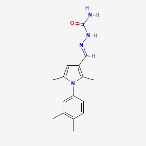 molecular formula C16H20N4O B1658231 (2E)-2-{[1-(3,4-dimethylphenyl)-2,5-dimethyl-1H-pyrrol-3-yl]methylidene}hydrazinecarboxamide CAS No. 6017-58-9