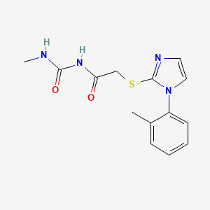 Urea, 1-methyl-3-((1-o-tolylimidazol-2-ylthio)acetyl)-