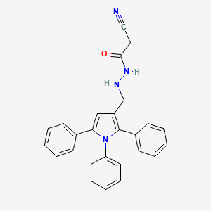 2-cyano-N'-[(1,2,5-triphenylpyrrol-3-yl)methyl]acetohydrazide