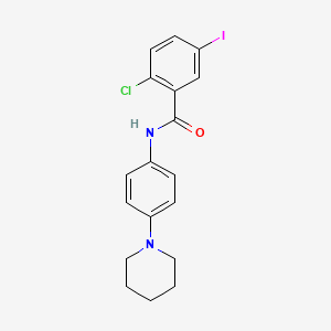 2-chloro-5-iodo-N-(4-piperidin-1-ylphenyl)benzamide