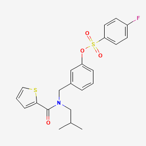 [3-[[2-Methylpropyl(thiophene-2-carbonyl)amino]methyl]phenyl] 4-fluorobenzenesulfonate
