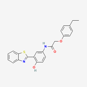 molecular formula C23H20N2O3S B1658248 N-[3-(1,3-Benzothiazol-2-YL)-4-hydroxyphenyl]-2-(4-ethylphenoxy)acetamide CAS No. 6024-16-4