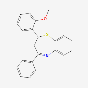 molecular formula C22H19NOS B1658254 2-(2-Methoxyphenyl)-4-phenyl-2,3-dihydro-1,5-benzothiazepine CAS No. 60246-84-6