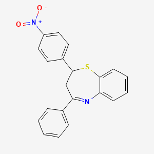 2-(4-(Hydroxy(oxido)amino)phenyl)-4-phenyl-2,3-dihydro-1,5-benzothiazepine