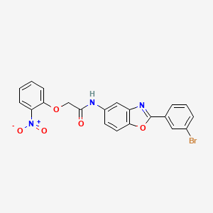 N-[2-(3-bromophenyl)-1,3-benzoxazol-5-yl]-2-(2-nitrophenoxy)acetamide