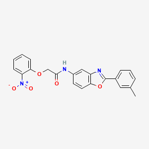 N-[2-(3-methylphenyl)-1,3-benzoxazol-5-yl]-2-(2-nitrophenoxy)acetamide