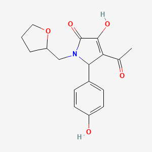 4-Acetyl-3-hydroxy-5-(4-hydroxyphenyl)-1-[(oxolan-2-yl)methyl]-1,5-dihydro-2H-pyrrol-2-one