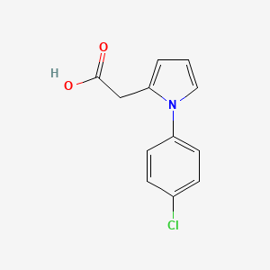 molecular formula C12H10ClNO2 B1658286 [1-(4-Chloro-phenyl)-pyrrol-2-yl]-acetic acid CAS No. 60352-48-9