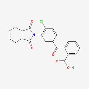 2-[4-Chloro-3-(1,3-dioxo-3a,4,7,7a-tetrahydroisoindol-2-yl)benzoyl]benzoic acid