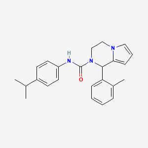 molecular formula C24H27N3O B1658292 1-(2-Methylphenyl)-N-[4-(propan-2-yl)phenyl]-3,4-dihydropyrrolo[1,2-a]pyrazine-2(1H)-carboxamide CAS No. 6037-67-8