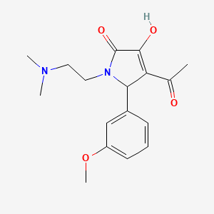 molecular formula C17H22N2O4 B1658298 4-Acetyl-1-[2-(dimethylamino)ethyl]-3-hydroxy-5-(3-methoxyphenyl)-1,5-dihydro-2H-pyrrol-2-one CAS No. 6039-81-2