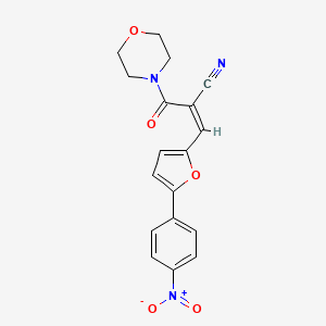 (Z)-2-(morpholine-4-carbonyl)-3-[5-(4-nitrophenyl)furan-2-yl]prop-2-enenitrile