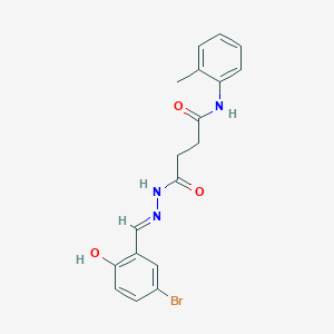 molecular formula C18H18BrN3O3 B1658316 4-[2-(5-bromo-2-hydroxybenzylidene)hydrazino]-N-(2-methylphenyl)-4-oxobutanamide CAS No. 6046-54-4