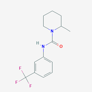 molecular formula C14H17F3N2O B1658318 2-Methyl-1-(N-(3-trifluoromethylphenyl)carbamoyl)piperidine CAS No. 60464-94-0