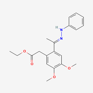 ethyl 2-[2-[(E)-N-anilino-C-methylcarbonimidoyl]-4,5-dimethoxyphenyl]acetate