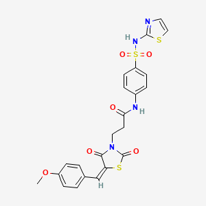 molecular formula C23H20N4O6S3 B1658322 3-[(5E)-5-[(4-methoxyphenyl)methylidene]-2,4-dioxo-1,3-thiazolidin-3-yl]-N-[4-(1,3-thiazol-2-ylsulfamoyl)phenyl]propanamide CAS No. 6049-83-8