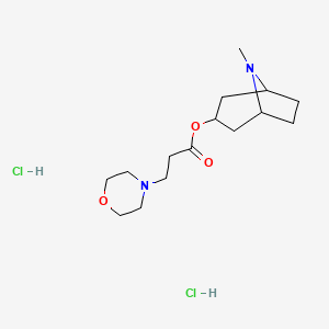 4-Morpholinepropanoic acid, 8-methyl-8-azabicyclo(3.2.1)oct-3-yl ester, dihydrochloride, exo-