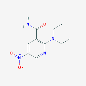 molecular formula C10H14N4O3 B1658330 3-Pyridinecarboxamide, 2-(diethylamino)-5-nitro- CAS No. 60524-22-3
