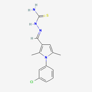 (2E)-2-{[1-(3-chlorophenyl)-2,5-dimethyl-1H-pyrrol-3-yl]methylidene}hydrazinecarbothioamide