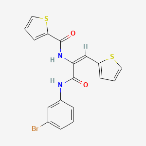 N-[(E)-3-(3-bromoanilino)-3-oxo-1-thiophen-2-ylprop-1-en-2-yl]thiophene-2-carboxamide