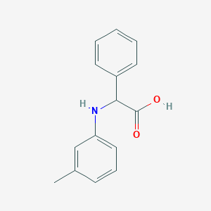 molecular formula C15H15NO2 B1658345 Phenyl-m-tolylamino-acetic acid CAS No. 60561-71-9
