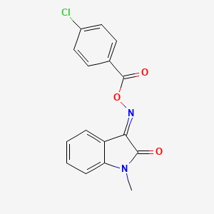[(E)-(1-methyl-2-oxoindol-3-ylidene)amino] 4-chlorobenzoate
