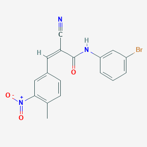 (Z)-N-(3-bromophenyl)-2-cyano-3-(4-methyl-3-nitrophenyl)prop-2-enamide