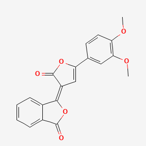 (3E)-3-[5-(3,4-dimethoxyphenyl)-2-oxofuran-3-ylidene]-2-benzofuran-1-one
