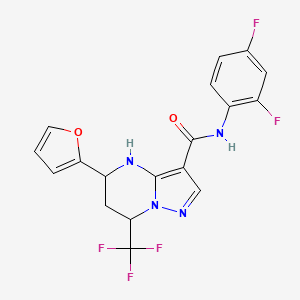 N-(2,4-Difluorophenyl)-5-(furan-2-yl)-7-(trifluoromethyl)-4,5,6,7-tetrahydropyrazolo[1,5-a]pyrimidine-3-carboxamide