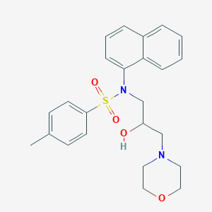 molecular formula C24H28N2O4S B1658375 N-[2-Hydroxy-3-(morpholin-4-yl)propyl]-4-methyl-N-(naphthalen-1-yl)benzene-1-sulfonamide CAS No. 6071-18-7