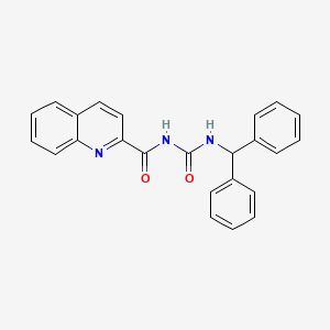 molecular formula C24H19N3O2 B1658389 2-Quinolinecarboxamide, N-(((diphenylmethyl)amino)carbonyl)- CAS No. 60758-36-3