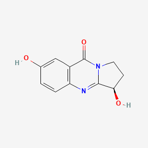 molecular formula C11H10N2O3 B1658404 (3R)-3,7-Dihydroxy-2,3-dihydropyrrolo[2,1-b]quinazolin-9(1H)-one CAS No. 60811-40-7