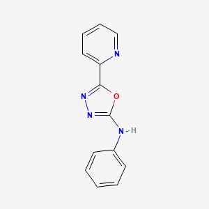 molecular formula C13H10N4O B1658408 N-Phenyl-5-(pyridin-2-yl)-1,3,4-oxadiazol-2-amine CAS No. 60838-23-5