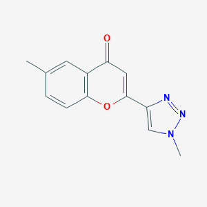 B165841 4H-1-Benzopyran-4-one, 6-methyl-2-(1-methyl-1H-1,2,3-triazol-4-yl)- CAS No. 131924-47-5