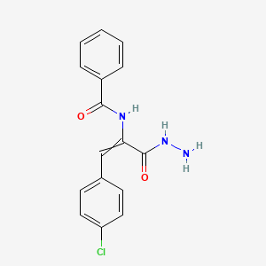 N-[1-(4-chlorophenyl)-3-hydrazinyl-3-oxoprop-1-en-2-yl]benzamide