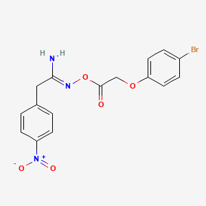 molecular formula C16H14BrN3O5 B1658431 [(Z)-[1-amino-2-(4-nitrophenyl)ethylidene]amino] 2-(4-bromophenoxy)acetate CAS No. 6093-21-6
