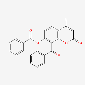 8-Benzoyl-4-methyl-2-oxo-2H-1-benzopyran-7-yl benzoate